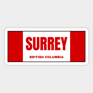 Surrey City in Canadian Flag Colors Sticker